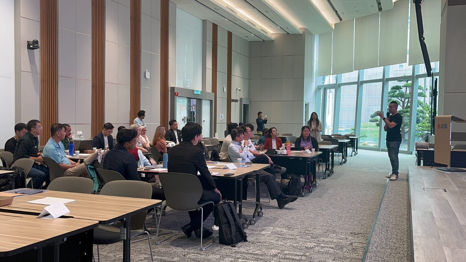 Attentive audience at a session